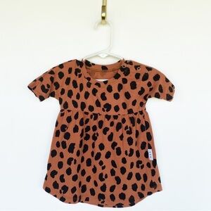 HUX BABY Organic Cotton Animal print Swirl Dress Baby size 9-12 Months